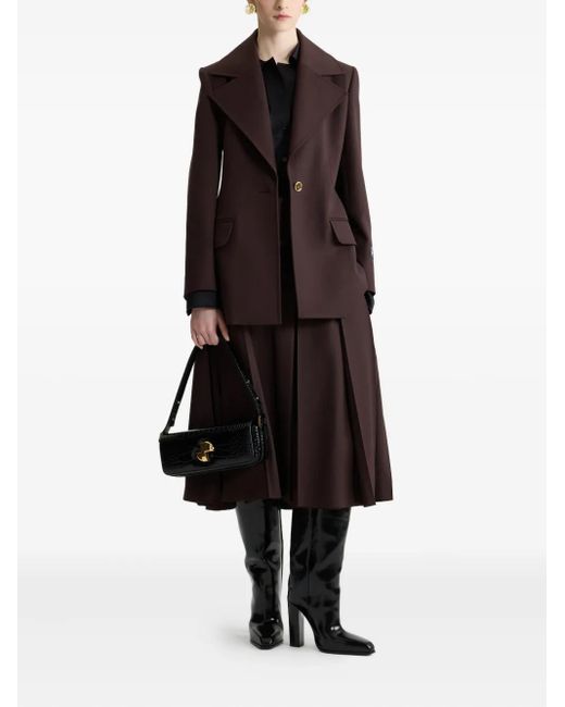 Patou Brown Single-Breasted Belted Jacket