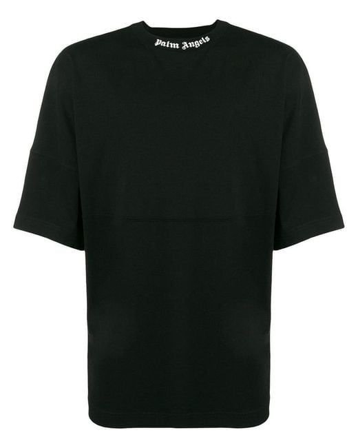 Palm Angels Black Oversized Logo T-shirt for men