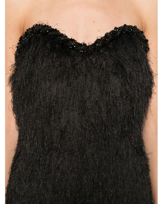 Robe Courte À Franges Amen en coloris Black