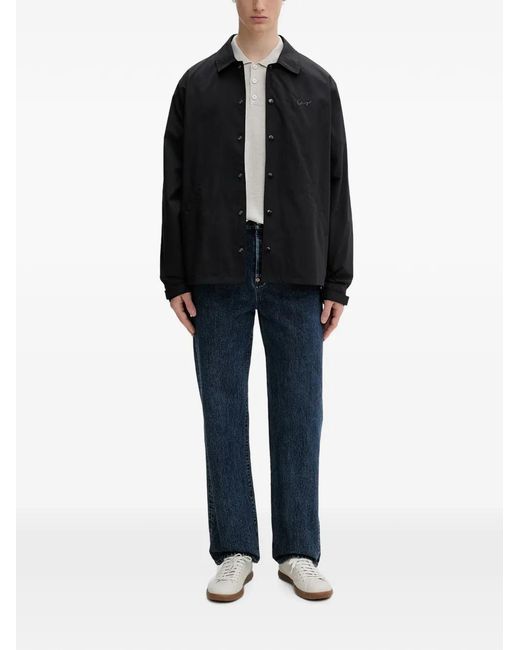 KENZO Black Logo-Embroidered Knitted Polo Shirt for men