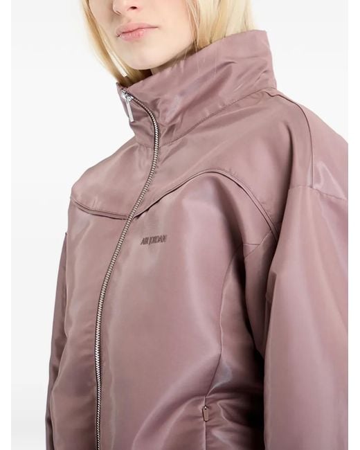 Nike Pink Logo-Embroidered Jacket