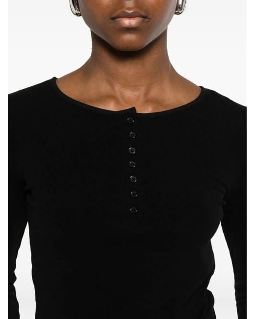 IRO Black Rosaria Polo Top