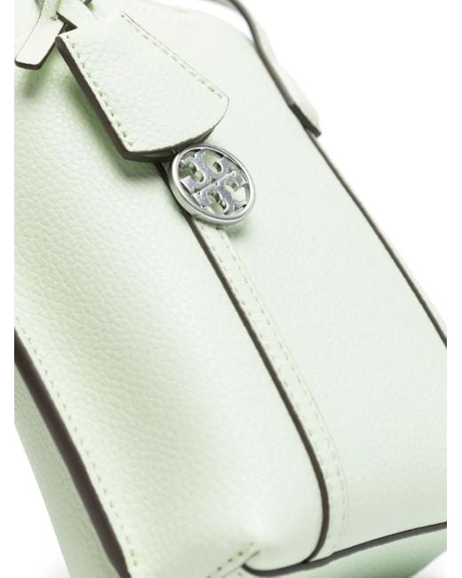 Tory Burch Green Mini Perry Leather Tote Bag