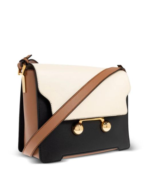 Marni Trunkaro Medium Leren Schoudertas in het Black