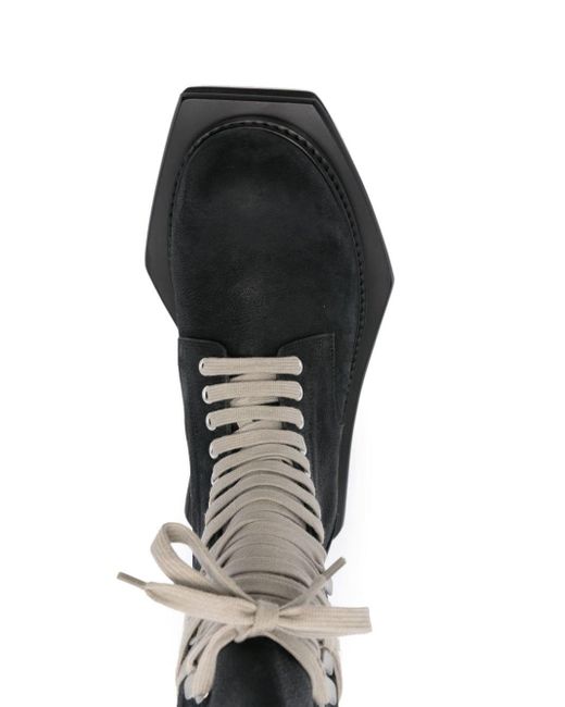 Rick Owens Black Turbo Cyclops Leather Boots for men
