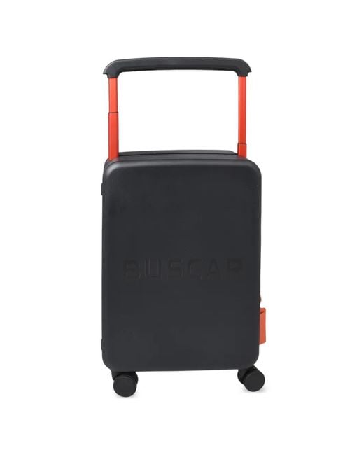 BUSCAR 1 Black Logo-Embossed Cabin Bag for men