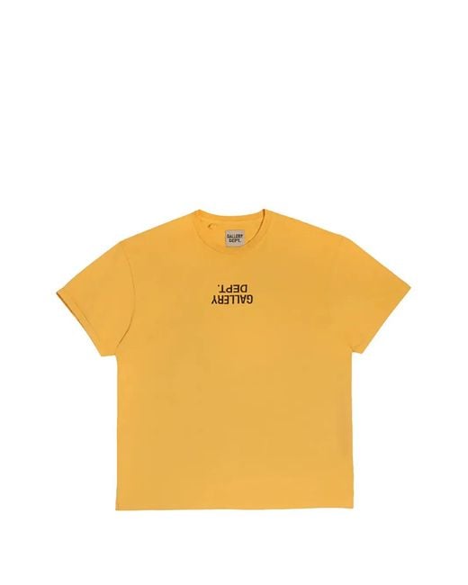 GALLERY DEPT. Yellow T-Shirt À Manches Courtes Et Logo Imprimé