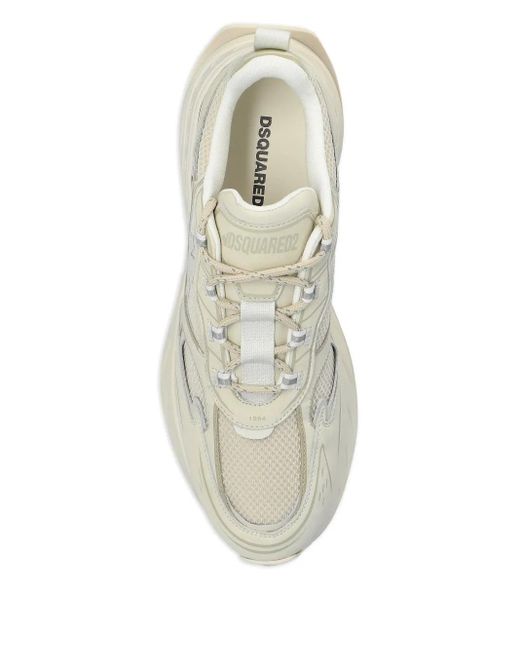 DSquared² White Sprinter Panelled Sneakers for men