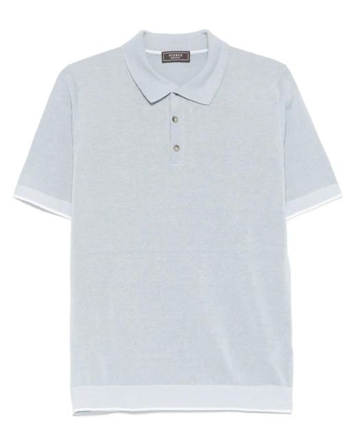 メンズ Peserico クレープ ポロシャツ White