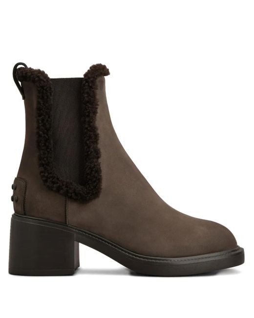Tod's Brown Gomma T60 73L Calf Leather Tronchetto