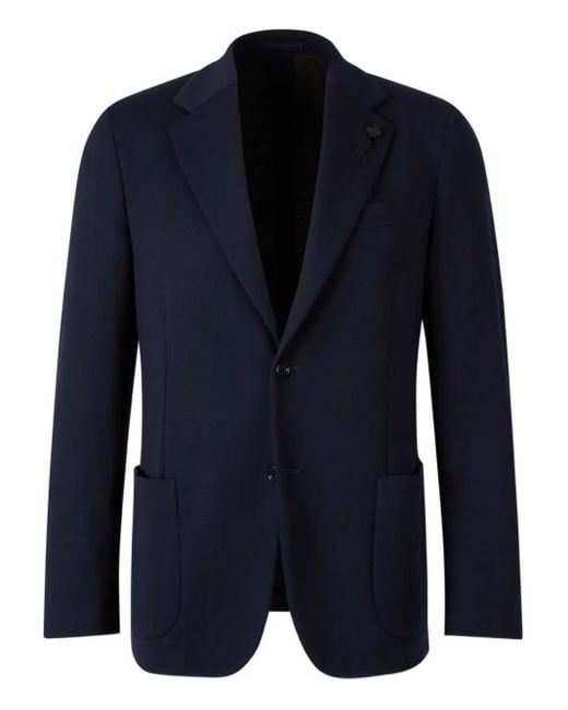 メンズ Lardini シングルジャケット Blue
