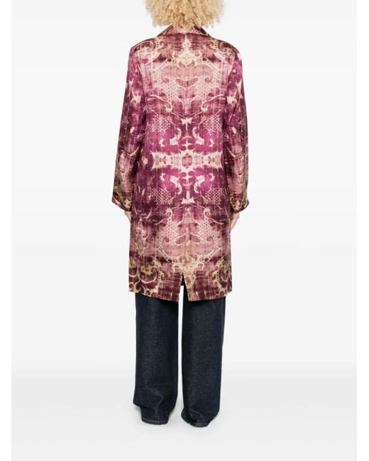 Pierre Louis Mascia Red Patterned Coat