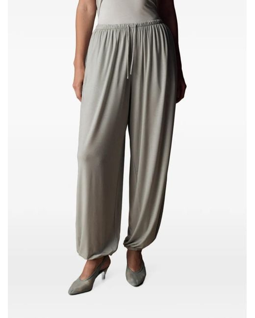 12 STOREEZ Gray Soft Power Drawstring Track Pants