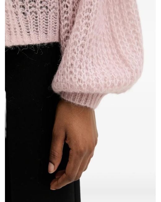 Cardigan Con Maniche A Palloncino di Boss in Pink