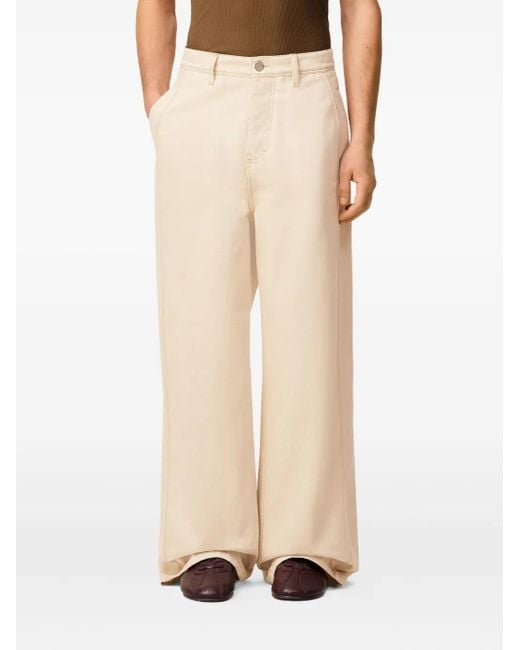AMI Natural Wide Fit Cotton Jeans for men