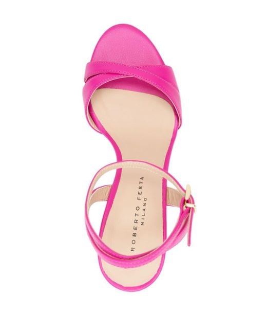 Roberto Festa Pink Donna 100mm Leather Sandals