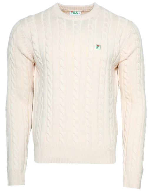 Fila Natural Cable Knit Crew Neck Jumper for men