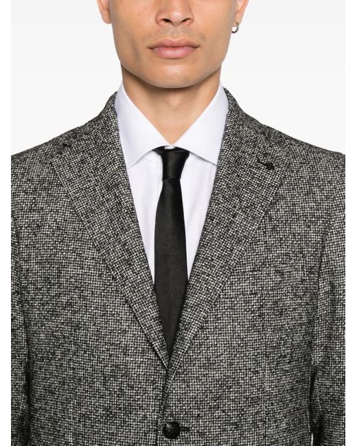 Tagliatore Gray Textured Two-Button Blazer for men
