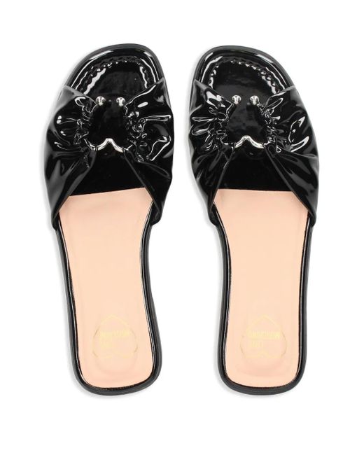 Love Moschino ギャザーディテール サンダル Black