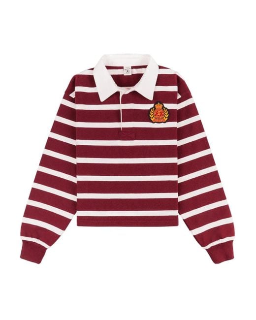 Sporty & Rich Red Ny Crest Sweatshirt