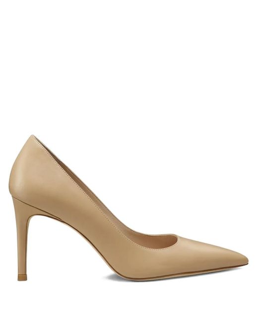 Stuart Weitzman Natural Pointed-Toe Stiletto Pumps