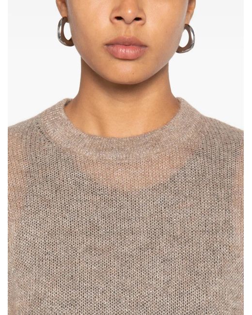 Brunello Cucinelli Natural Crew-Neck Vest