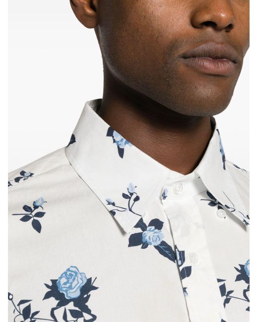 Thom Browne Hemd mit Blumen-Print in White für Herren