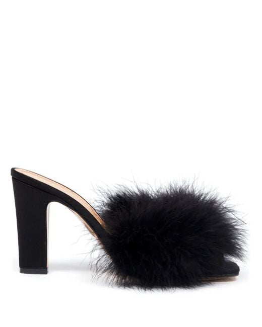 Maison Margiela Black Feather Sandals