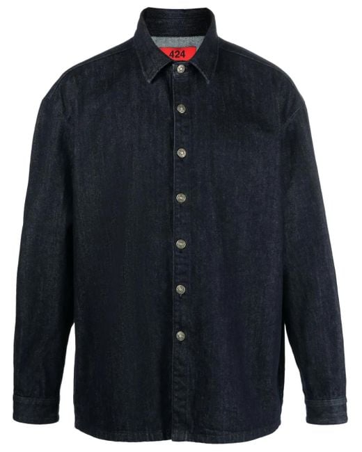 424 Langärmeliges Jeanshemd in Blue für Herren