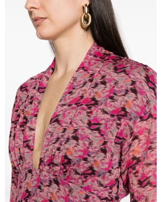 Robe Longue Nollie À Fleurs IRO en coloris Red