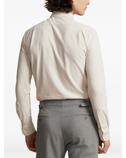 Polo Ralph Lauren White Striped Button-Up Shirt for men