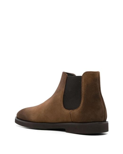 Doucal's Brown Suede Ankle Boots for men