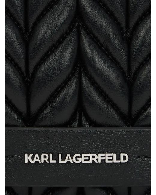 Karl Lagerfeld Black Gesteppte Umhängetasche
