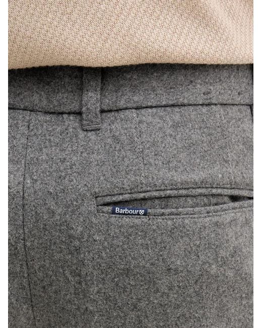 Barbour Gray Belt-Loop Trousers for men