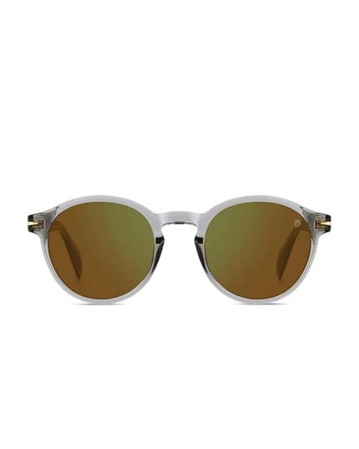 David Beckham Green Round-Frame Sunglasses for men
