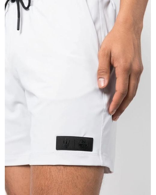 North Sails White Four-Way Stretch Board Shorts for men