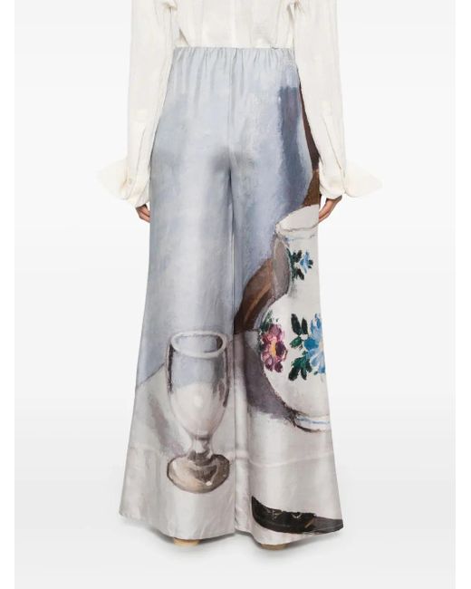 Nanushka White Milon Flared Trousers