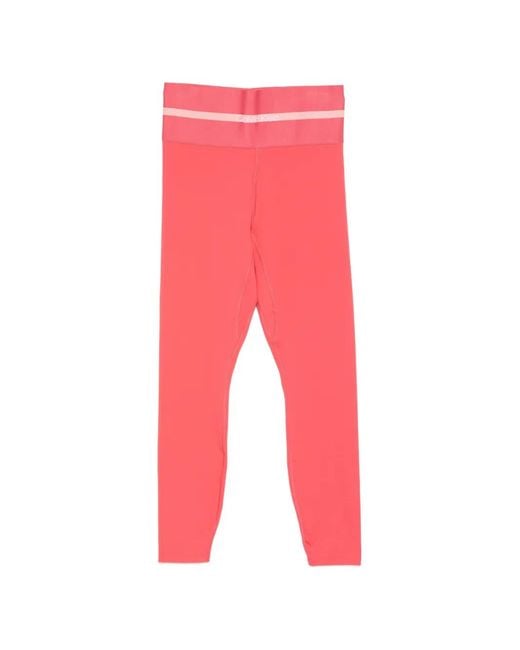 Calvin Klein Red Logo-Detail Leggings