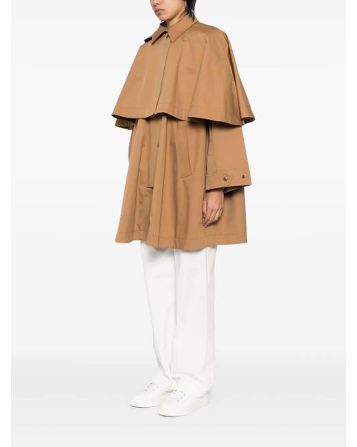 Chloé Brown Cotton Gabardine Parka Coat