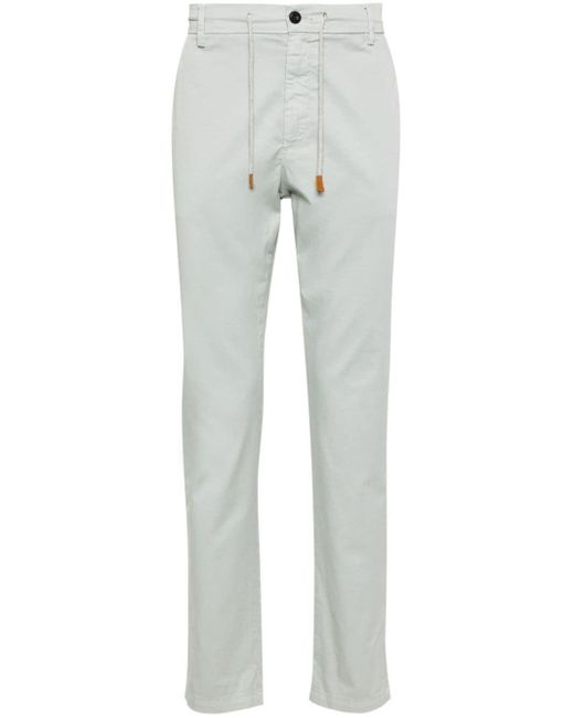 Eleventy Gray Drawstring-waist Chino Trousers for men