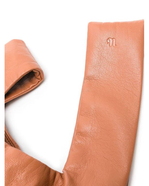Nanushka Brown Jen Leather Clutch Bag