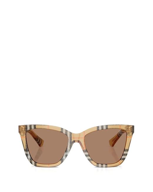 Burberry Pink Check-Pattern Sunglasses
