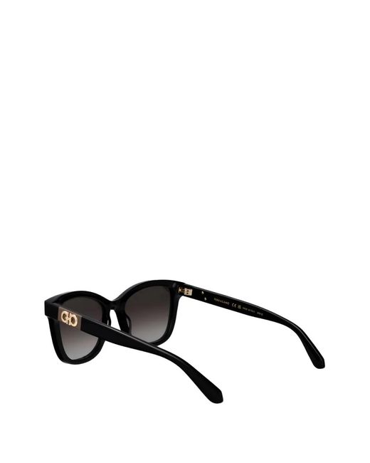 Ferragamo Eyewear Black Gancini Square-Frame Sunglasses