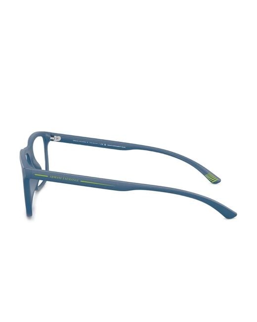 ARMANI EXCHANGE Blue Square-Frame Glasses for men