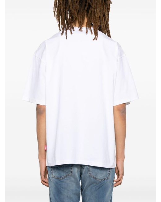 DIESEL White T-boxt-back Cotton T-shirt for men