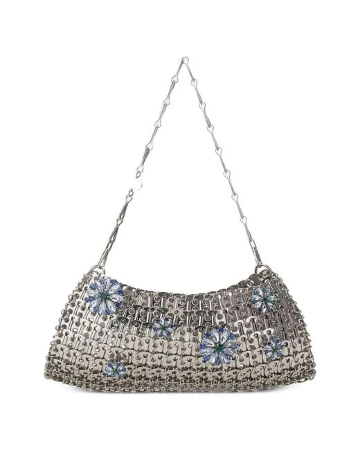 Rabanne Gray 1969 Rhinestone-Embellished Clutch Bag