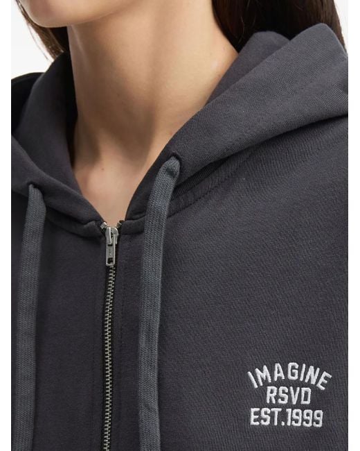 Izzue Black Embroidered Zip-Up Jacket