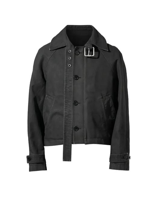 Loewe Black Belted Raglan-Sleeve Jacket for men