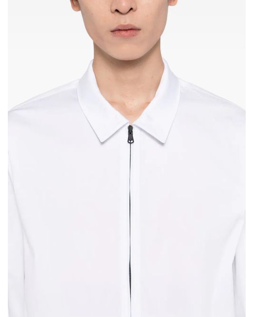 James Perse White Zip-Up Shirt for men