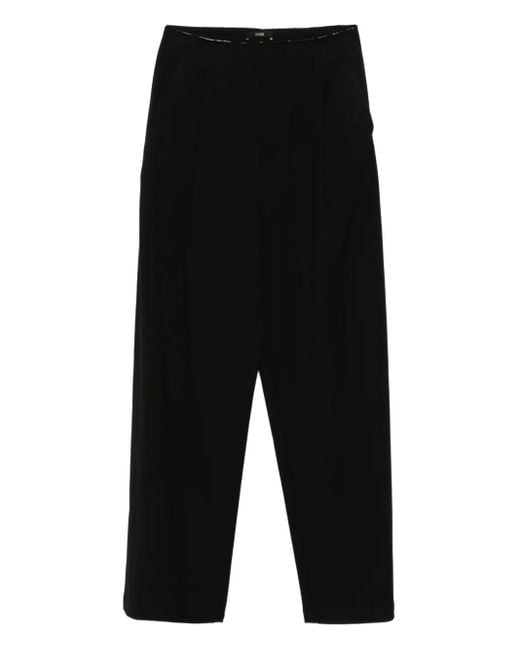 ELEH Black Pleated Pocket Trousers